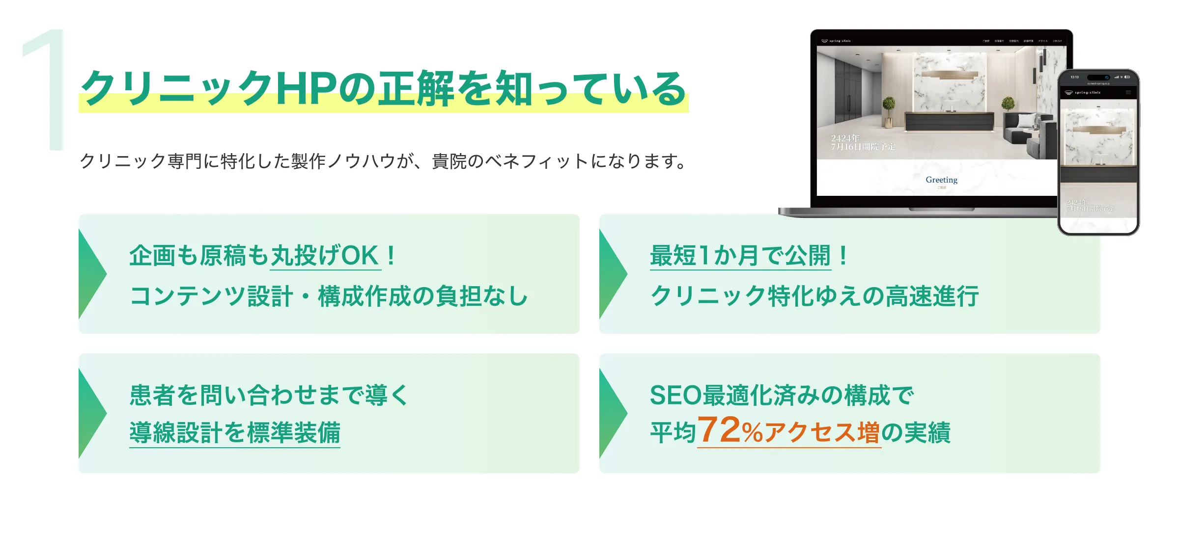 クリニックHPの正解を知っている
