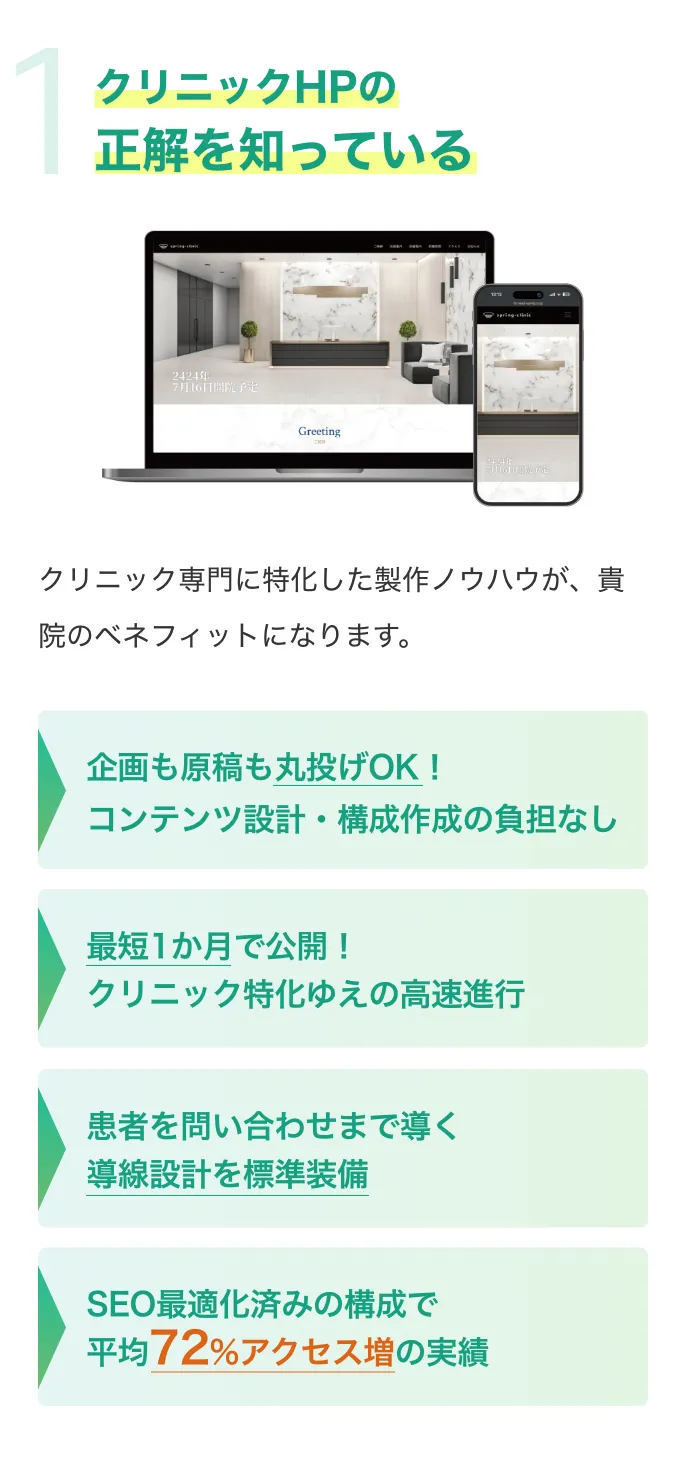 クリニックHPの正解を知っている