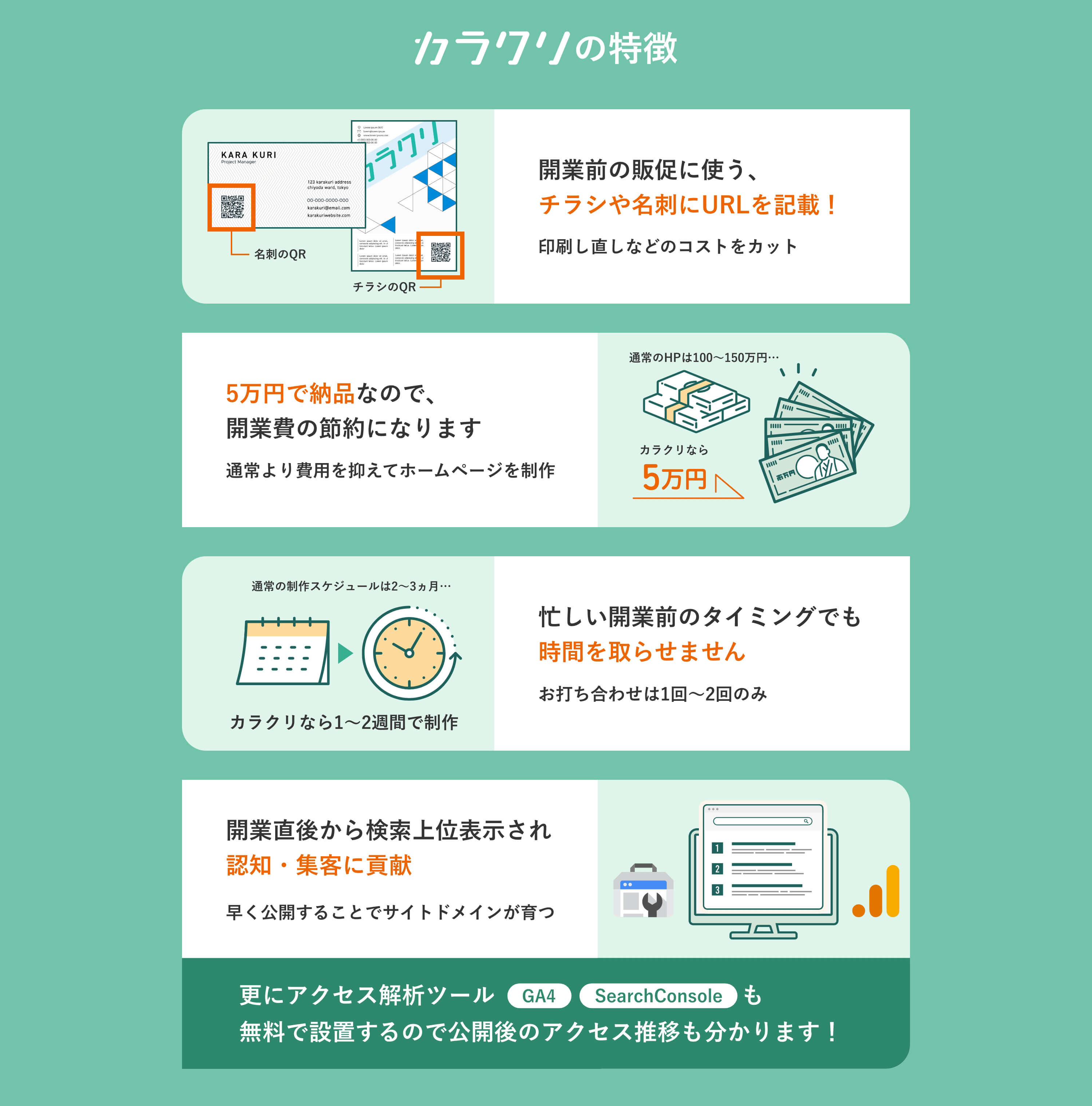 開業前のホームページに関するよくある悩み